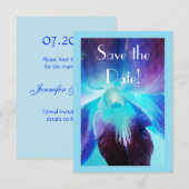 Save The Date Annonce de sauvegarde de date de l'Orchidée Bleue (Devant / Derrière)