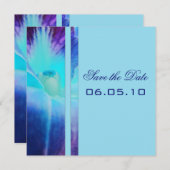 Save The Date Annonce de sauvegarde de date de l'orchidée bleue (Devant / Derrière)