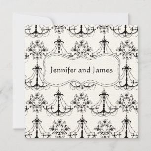 Save The Date Annonce de sauvegarde de date de lustre à crème no