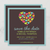 Save The Date Annonce de sauvegarde de date de nombreux cœurs d' (Devant / Derrière)