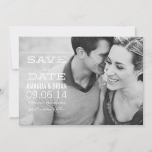 Save The Date Annonce de sauvegarde de date de photo de texte bl