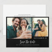 Save The Date Annonce de sauvegarde de date de photos chic moder (Devant / Derrière)