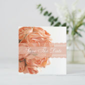 Save The Date Annonce de sauvegarde de date de roses et de dente (Debout devant)