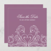Save The Date Annonce de sauvegarde de date de style baroque (Devant / Derrière)
