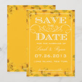 Save The Date Annonce de sauvegarde de date de Tournesol (Devant / Derrière)