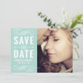 Save The Date Annonce de sauvegarde de date de typographie vinta (Debout devant)