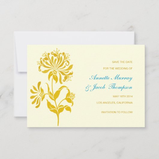 Save The Date Annonce de sauvegarde de date | Fleur | gotur (Devant)