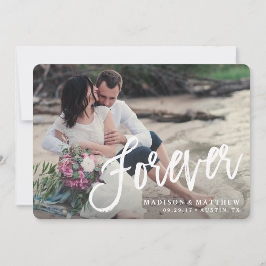 Save The Date Annonce de sauvegarde de date Forever Brushed (Devant)