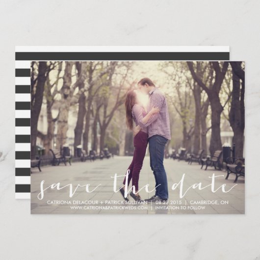 Save The Date Annonce de sauvegarde de date manuscrite (Devant / Derrière)