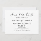 Save The Date Annonce de sauvegarde de date manuscrite (Dos)