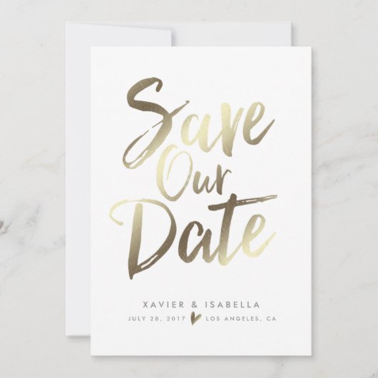 Save The Date Annonce de sauvegarde de date manuscrite (Devant)