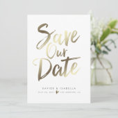 Save The Date Annonce de sauvegarde de date manuscrite (Debout devant)