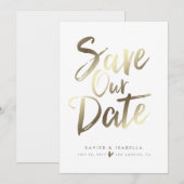 Save The Date Annonce de sauvegarde de date manuscrite (Devant / Derrière)