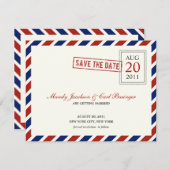 Save The Date Annonce de sauvegarde de date par avion (Devant / Derrière)