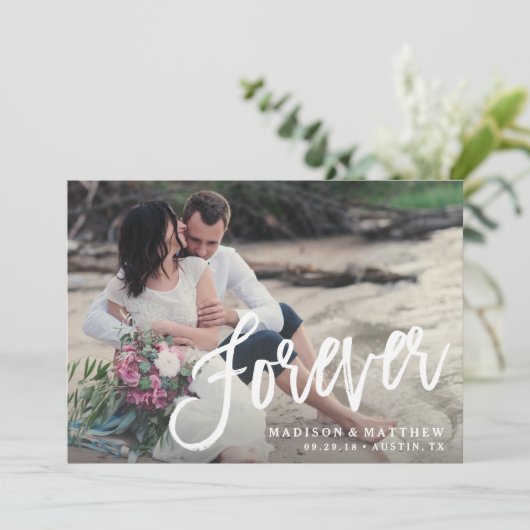 Save The Date Annonce de sauvegarde de date pour toujours brossé (Debout devant)