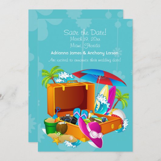 Save The Date Annonce de sauvegarde de date pour une escapade tr (Devant / Derrière)