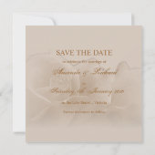 Save The Date Annonce de sauvegarde de date - Roses sépia (Dos)
