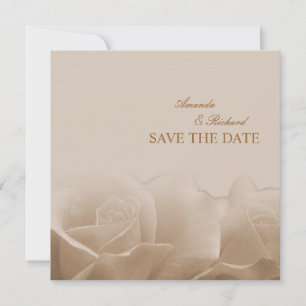 Save The Date Annonce de sauvegarde de date - Roses sépia