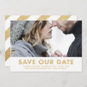 Save The Date Annonce de sauvegarde de date | Shimmer (Devant / Derrière)