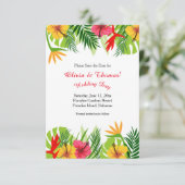 Save The Date Annonce de sauvegarde de date Tropical Escape (Debout devant)