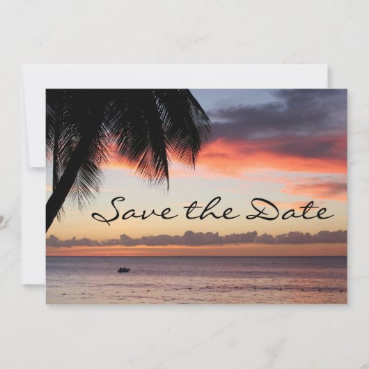 Save The Date Annonce de sauvegarde de date tropicale (Devant)