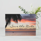 Save The Date Annonce de sauvegarde de date tropicale (Debout devant)