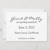 Save The Date Annonce de sauvegarde de date tropicale (Dos)