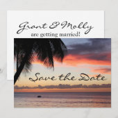 Save The Date Annonce de sauvegarde de date tropicale (Devant / Derrière)
