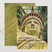 Save The Date Annonce de sauvegarde de la date de la Statue de l (Devant / Derrière)