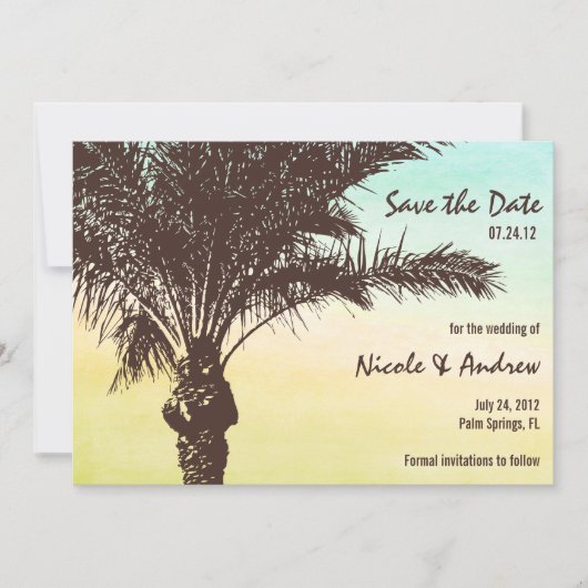 Save The Date Annonce de sauvegarde de la date de mariage au cou (Devant)