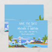 Save The Date Annonce de sauvegarde de la date du phare  (Devant / Derrière)