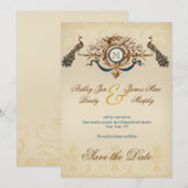 Save The Date Annonce de sauvegarde de la date romantique du pao (Devant / Derrière)