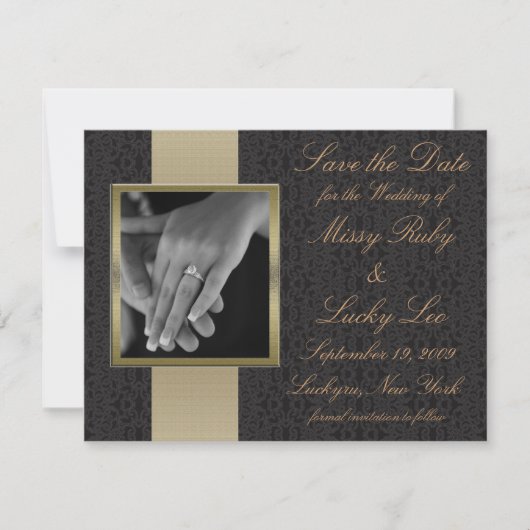 Save The Date Annonce de "Save the Date" Black Lace (Devant)