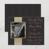 Save The Date Annonce de "Save the Date" Black Lace (Devant / Derrière)