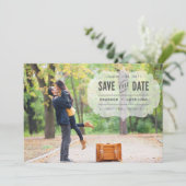 Save The Date Annonce d'enregistrement de date de style vintage  (Debout devant)