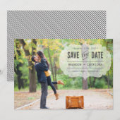 Save The Date Annonce d'enregistrement de date de style vintage  (Devant / Derrière)