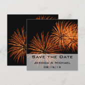 Save The Date Annonce Feu d'artifice 2 Enregistrez la date (Devant / Derrière)