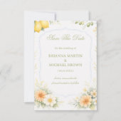 Save The Date Annonce Fleurie de Citron Douce (Devant)