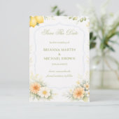 Save The Date Annonce Fleurie de Citron Douce (Debout devant)