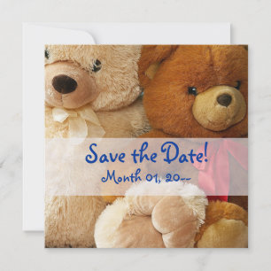 Save The Date Annonces d'Amis de mignonette Teddy Bear