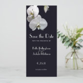 Save The Date Annonces de Fiançailles Orchidées Blanches (Debout devant)
