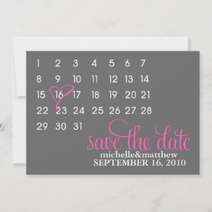 Save The Date Annonces de mariage Calendrier Enregistrer la date