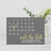 Save The Date Annonces de mariage Calendrier Enregistrer la date (Debout devant)