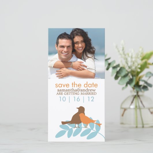 Save The Date Annonces de Mariage photo Inséparables d'automne (Debout devant)