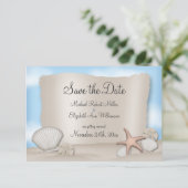 Save The Date Annonces de mariage sur la plage à conserver pour (Debout devant)