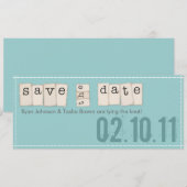Save The Date Annonces de sauvegarde de date {Bleu sarcelle} (Devant / Derrière)