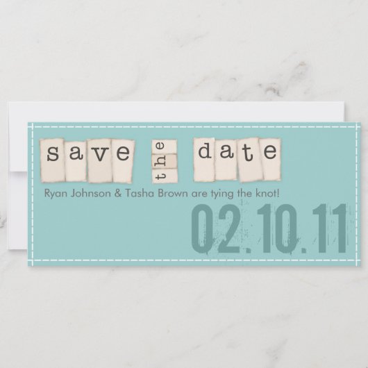 Save The Date Annonces de sauvegarde de date {Bleu sarcelle} (Devant)