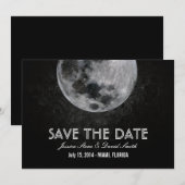 Save The Date Annonces de sauvegarde de date de Bright Moon (Devant / Derrière)