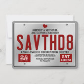 Save The Date Annonces de sauvegarde de date de permis rouge (Devant)