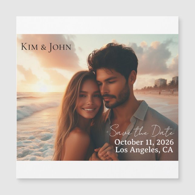 Save the Date Announcement Magnet (Devant)